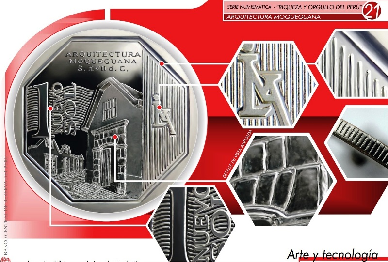 New nuevo sol coin commemorates Moquegua architecture