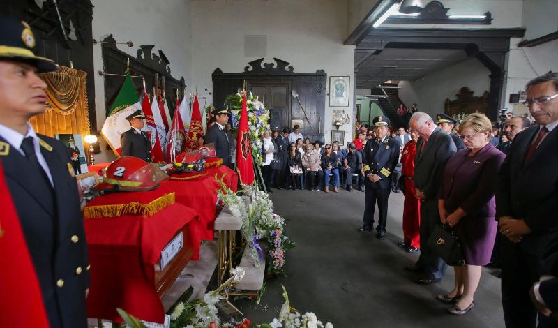 Peru mourns three firefighters killed in Lima blaze