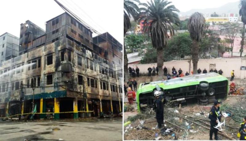 Lima citizens blame authorities for deadly fire and bus tragedy