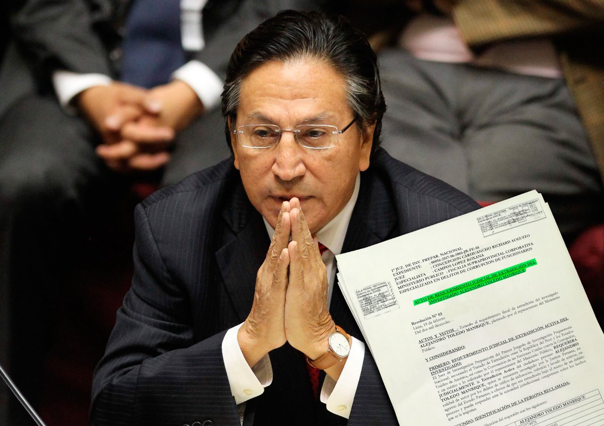 Former President Alejandro Toledo could be extradited from U.S. to Perú