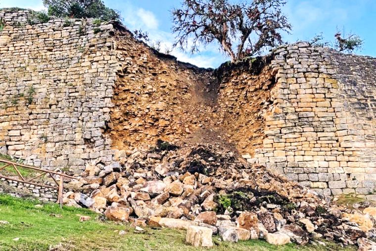 Peru temporarily closes pre-Incan archeological site, Kuélap, after wall collapse