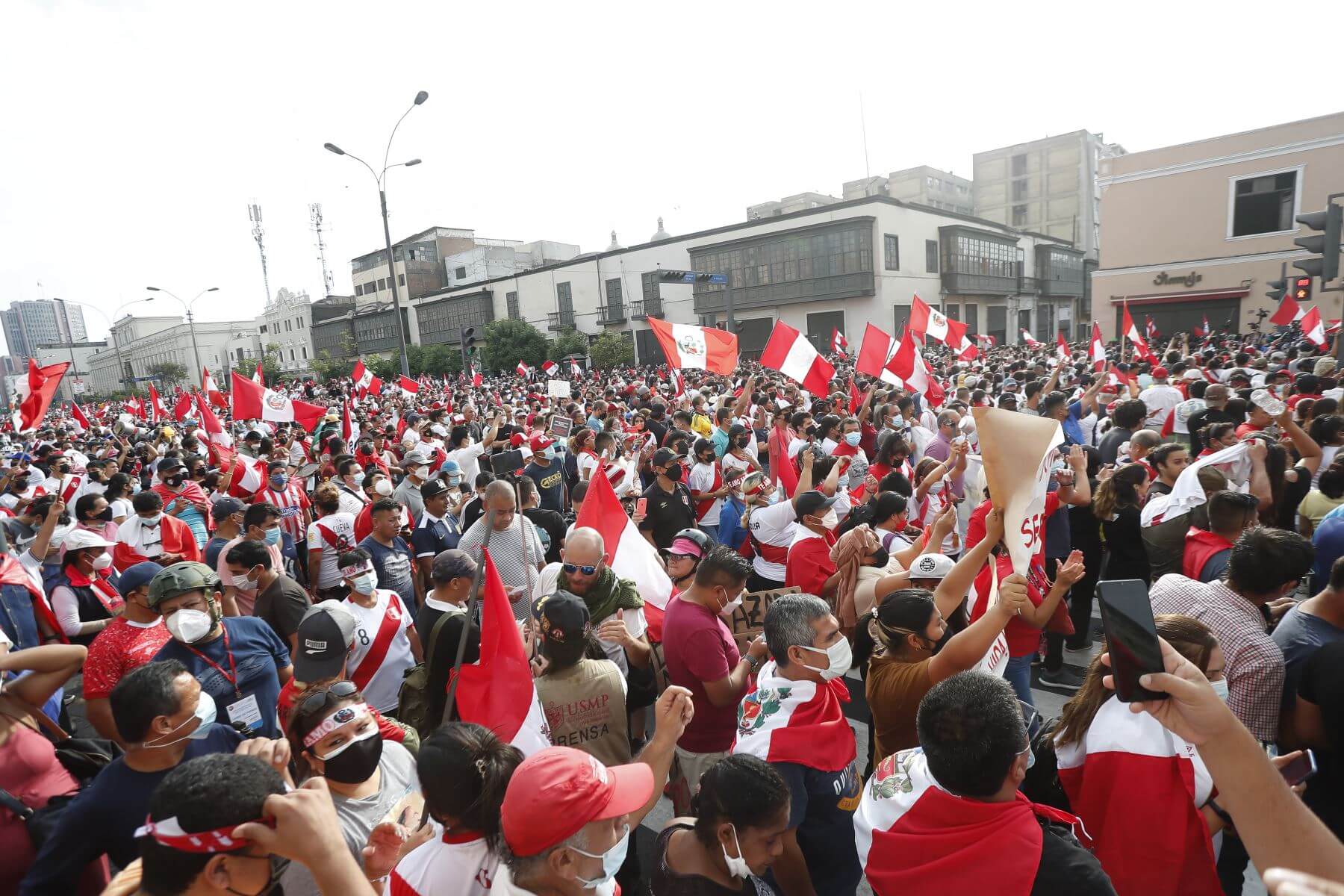 Thousands march in Peru against President Pedro Castillo